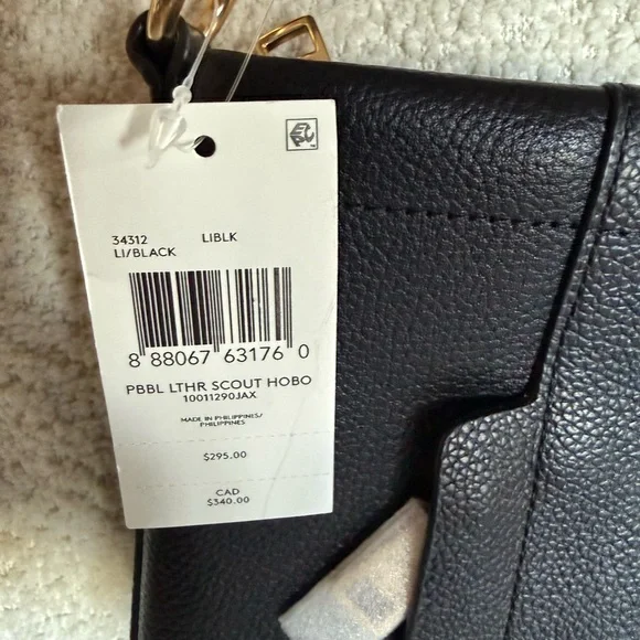 Coach Black Leather Scout Hobo  Bag - Picture 4 of 9